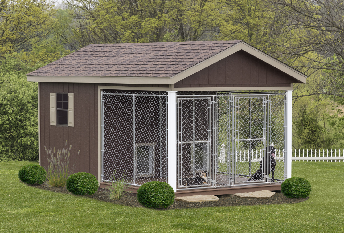 shed and dog kennel combo