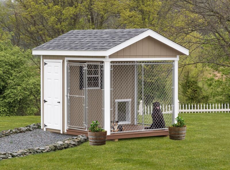 shed and dog kennel combo