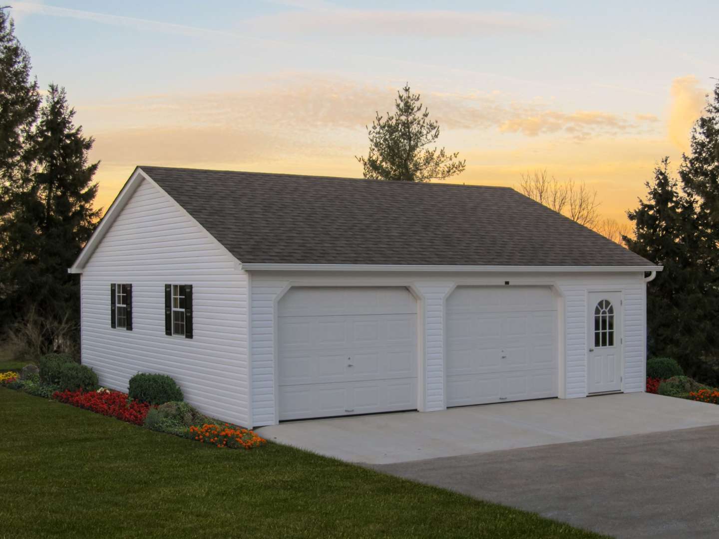 (2) 5 ft. x 24 ft. Black Textured Vinyl Garage Flooring, 1 Car Garage Kit