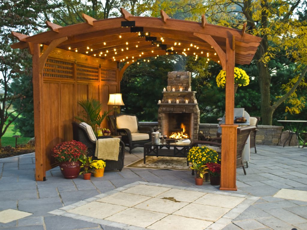 10x15 Wood Hearthside Pergola