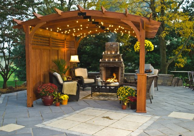 10x15 Wood Hearthside Pergola