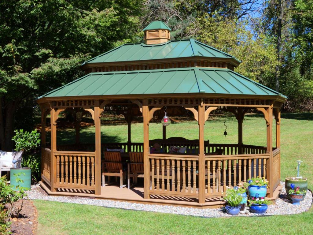 12x20 Wood Oval Gazebo