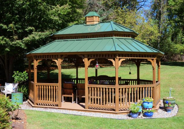 12x20 Wood Oval Gazebo