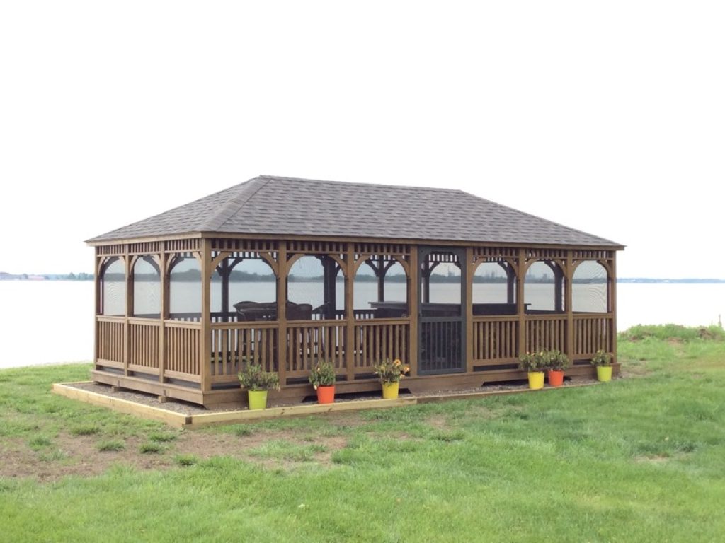 14x28 Rectangle Wood Gazebo