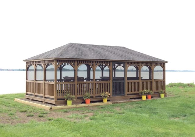 14x28 Rectangle Wood Gazebo