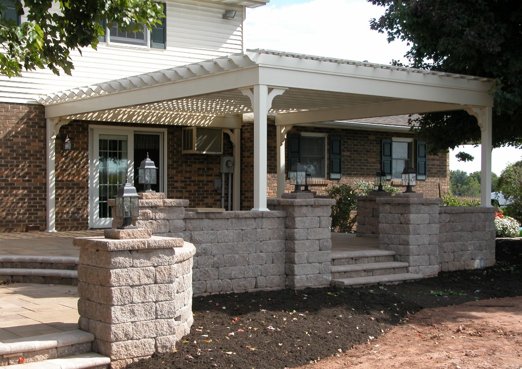 16x20 Vinyl Traditional Pergola with Optional Lattice Top