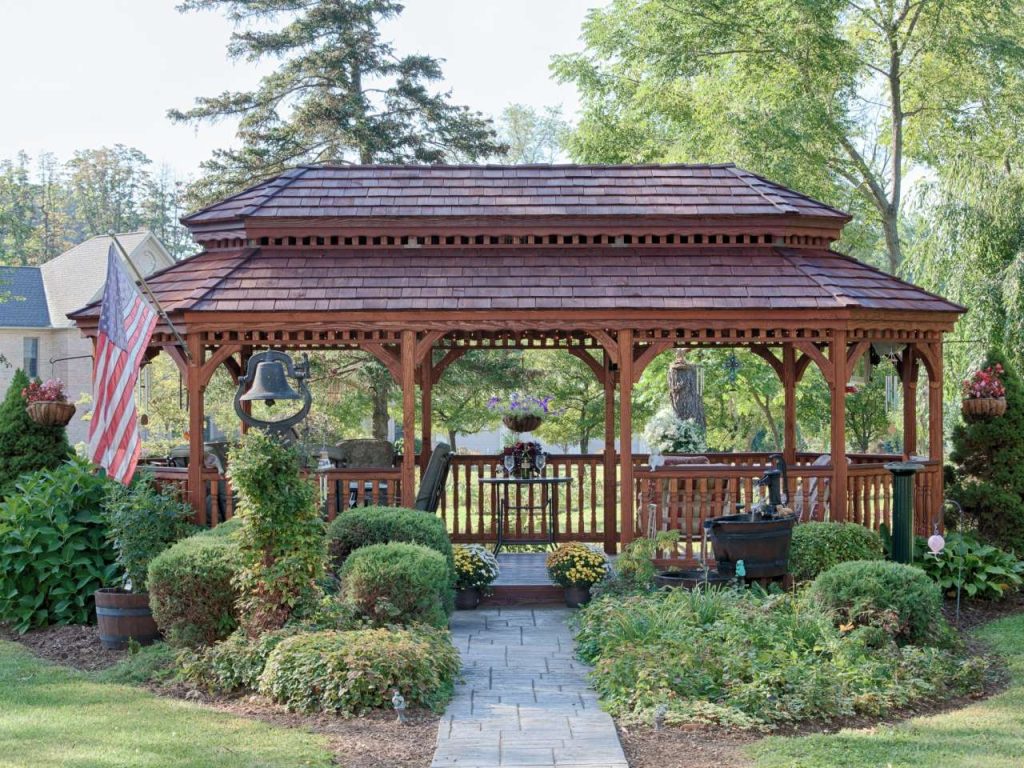 Photo Gazebo- 12x24 Oval Wood Gazebo (1)