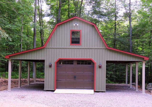 14x28 2- Story Gambrel with 2- 8' Overhangs Steve Odams