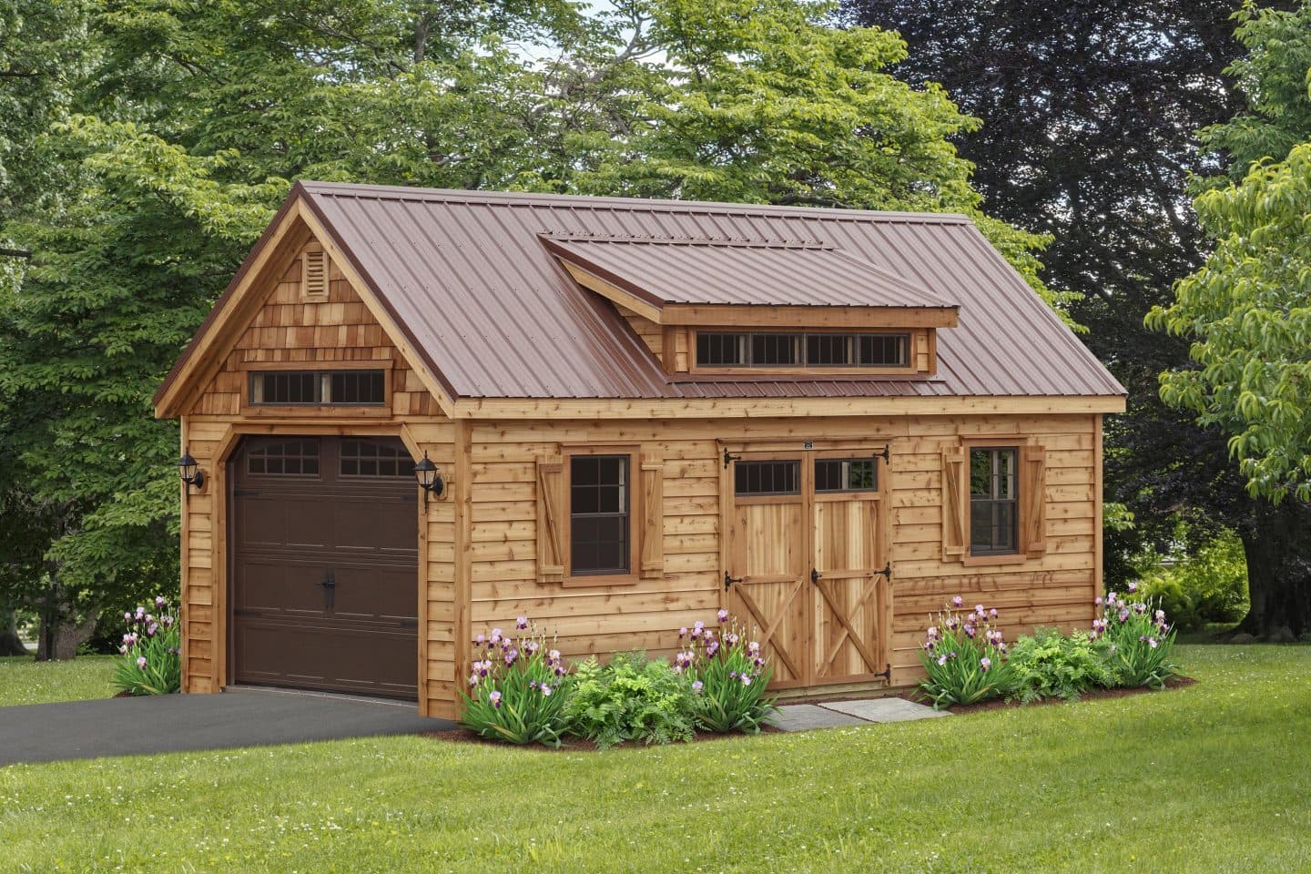 12x24 Cedar Garden Elite with G-Rib Metal