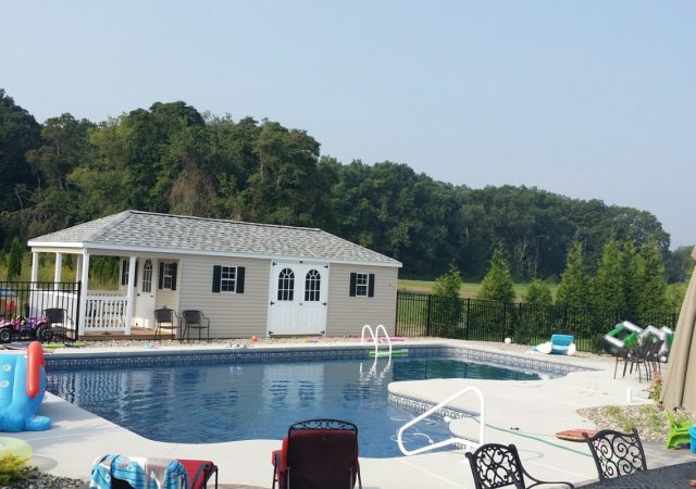 12x32 Colonial Style Poolhouse