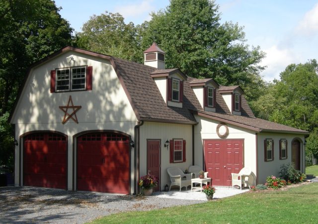 22x44 2-Story Gambrel Style Garage