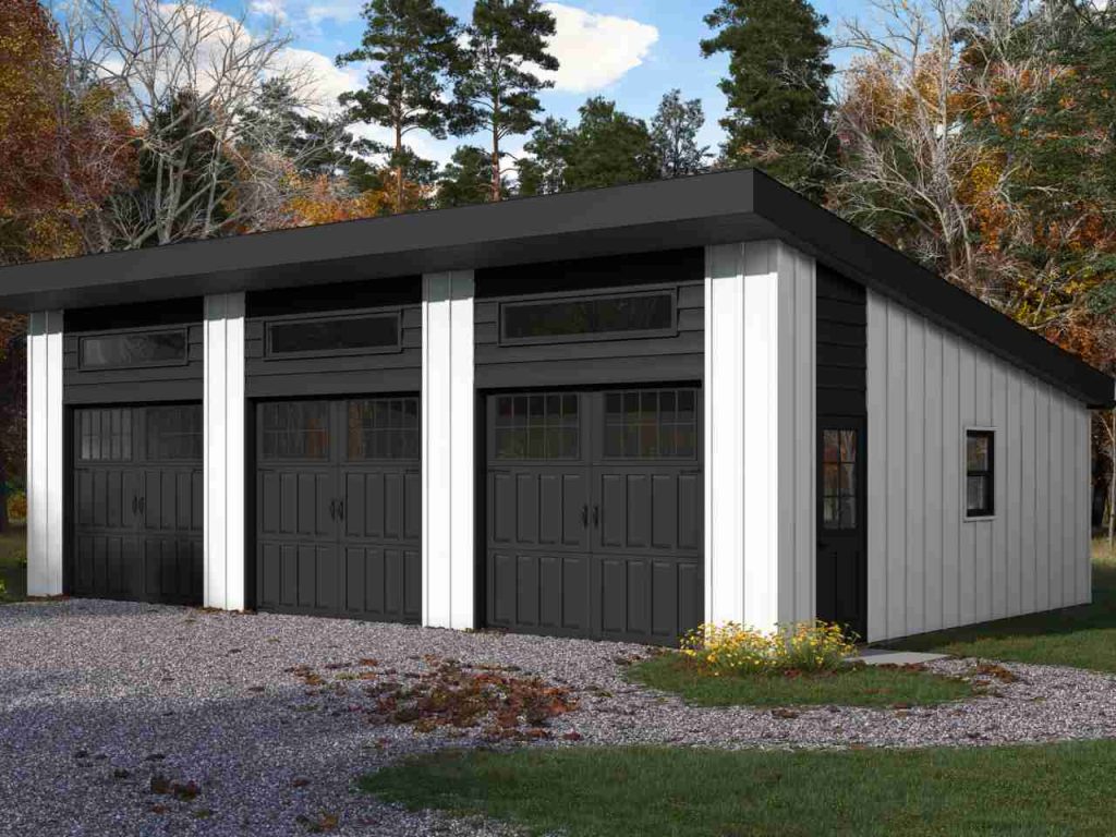 24' x 36' Modern Style Garage