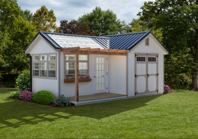 12x20 Cottage Greenhouse White