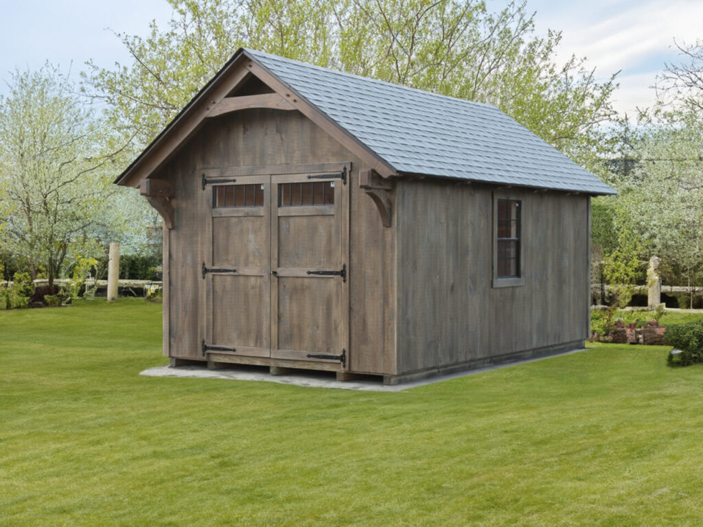 10x16 Timber Frame; Driftwood, Fox Hollow Gray