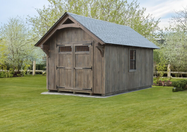 10x16 Timber Frame; Driftwood, Fox Hollow Gray