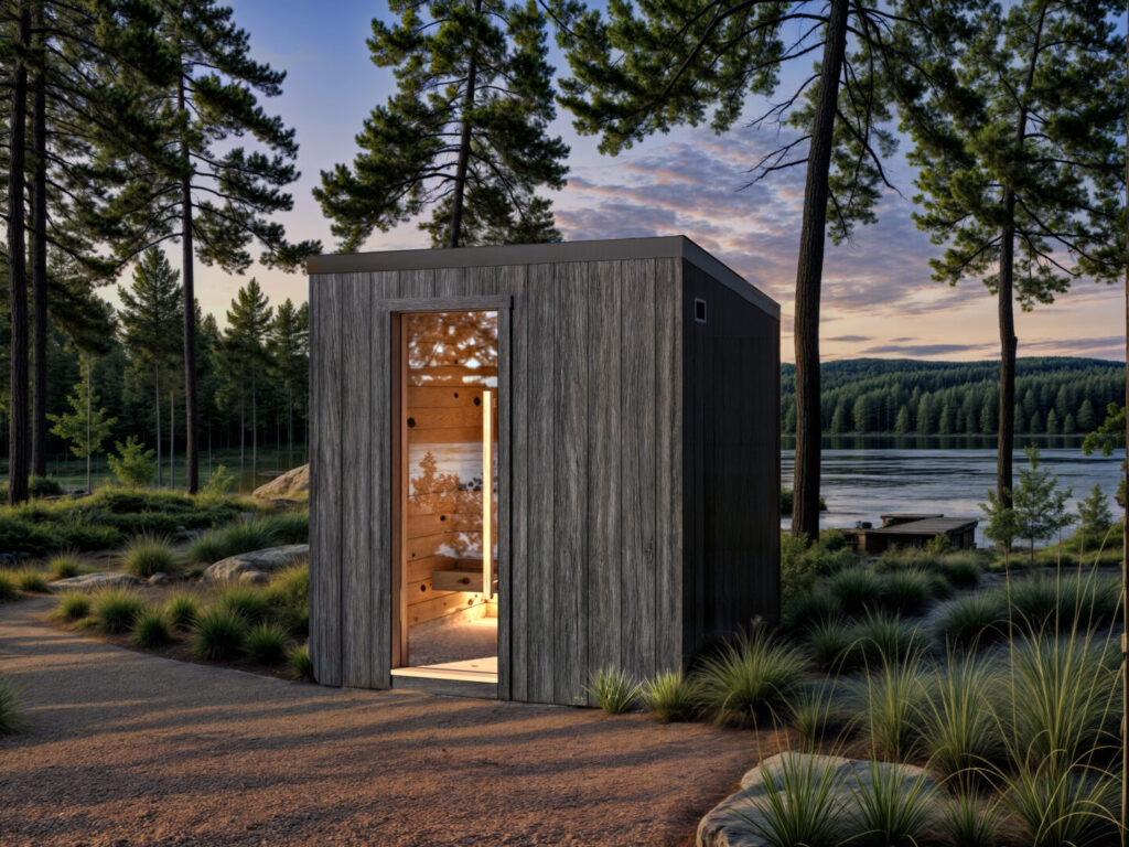 Woden Sauna no overhang