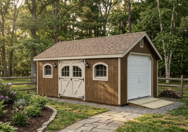Garden A-frame Garage with Carriage Doors - Mark Zook