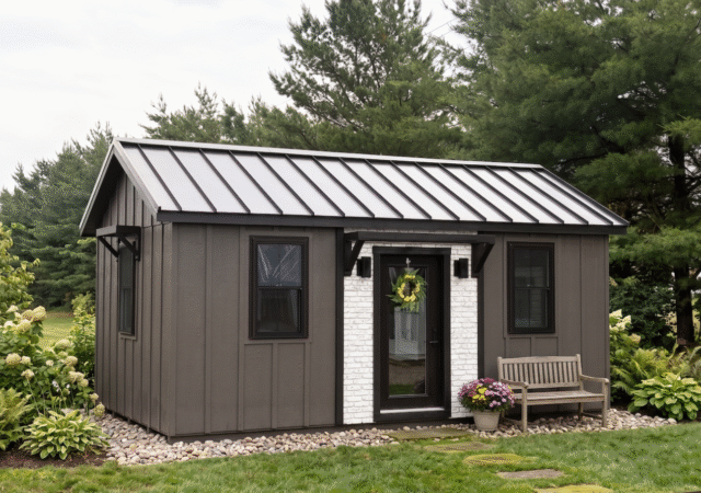 12' x 20' LP Board & Batton She shed No Dormer