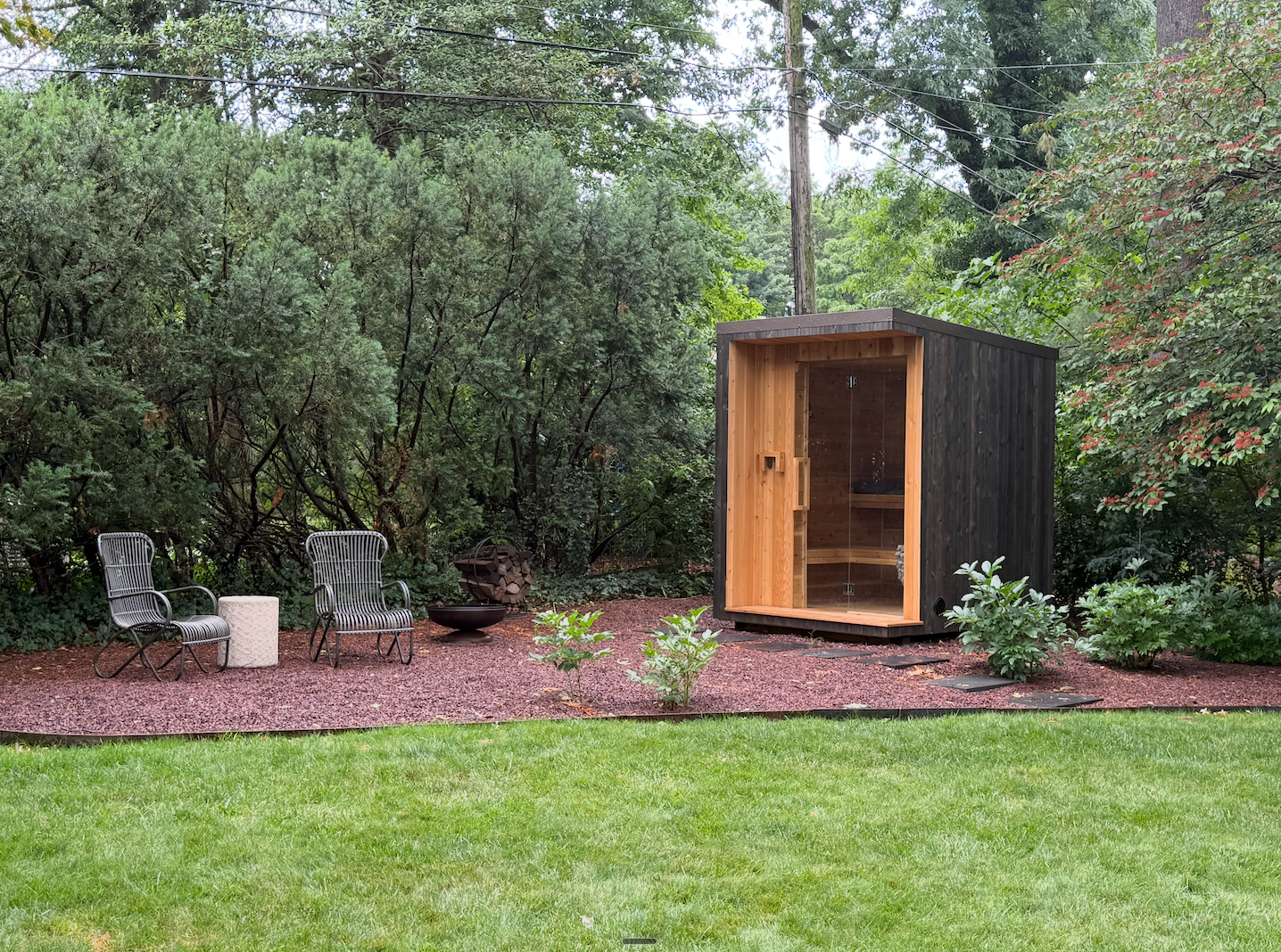 Serenity Lean-To Sauna | Modern Backyard Cedar Sauna | Stoltzfus